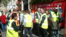 Building workers join the protest