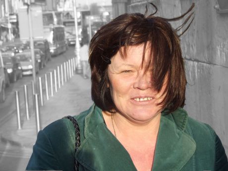 Click on image to see full-sized version Cllr. Joan Collins outside City Hall