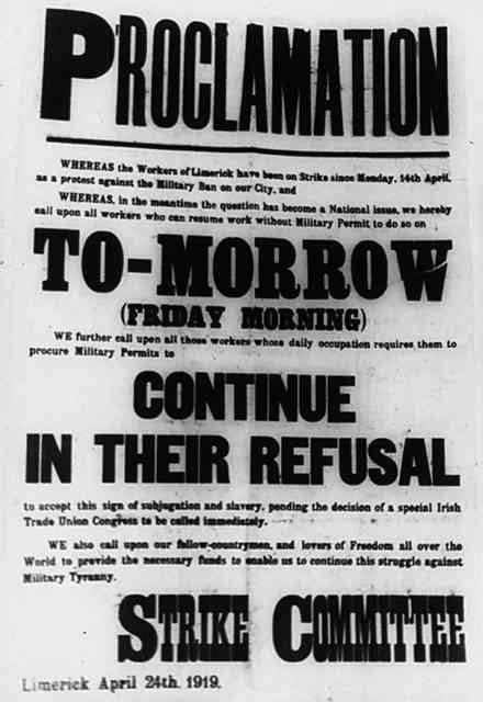 Click on image to see full-sized version The strike was called with 6 and a half hours notice - posters were crucial to get the word out