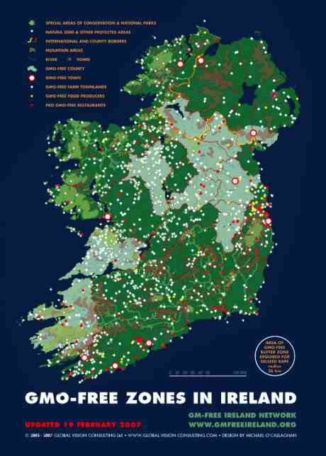 Click on image to see full-sized version GM Free Map of Ireland as of 2007