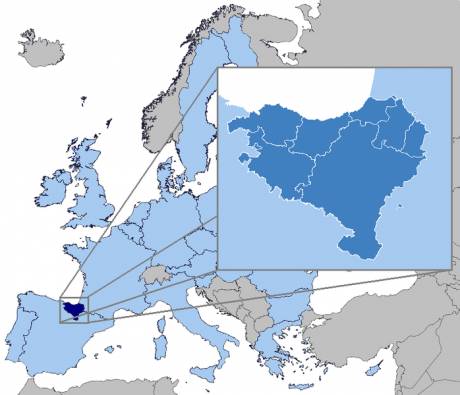 Click on image to see full-sized version Location of Basque Country