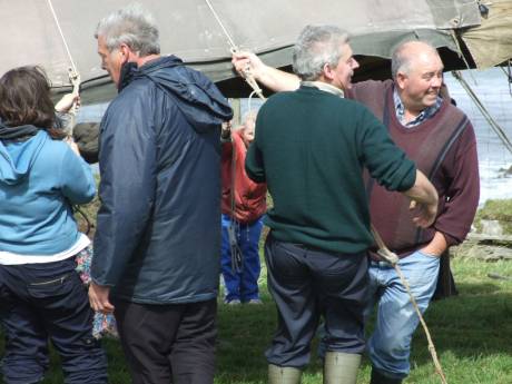 Click on image to see full-sized version Goldman Environmental Award Winner Willie Corduff lends a hand.