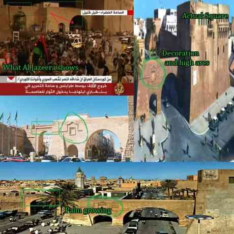 Comparison of Fake Green Sq Doha and Tripoli