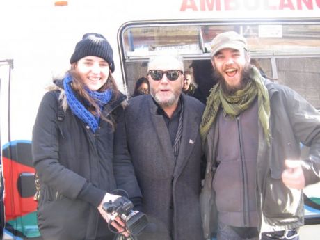 Click on image to see full-sized version Cork convoy participants with George Galloway MP in Jordan