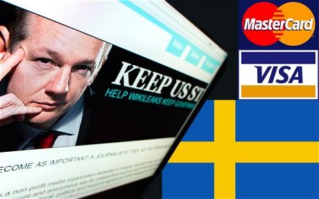 Click on image to see full-sized version Enemies of Wikileaks taken out: Mastercard, Visa, Sweedish government website