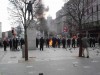 Burning barricade in O'Connell Street