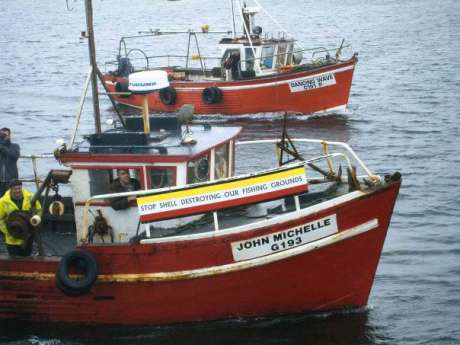 Click on image to see full-sized version Pat in his fishing boat the John Michelle
