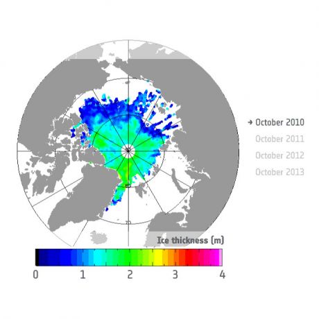 Autum sea Ice thickness - 2010