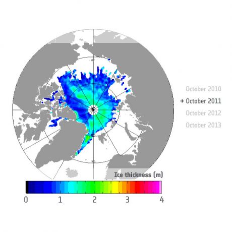 Autum sea Ice thickness - 2011