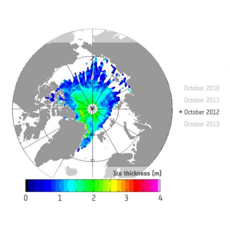 Autum sea Ice thickness - 2012