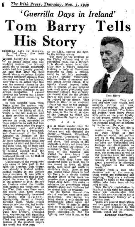Click on image to see full-sized version Review of Guerilla Days by Robert Brennan, father of short story writer Maeve Brennan