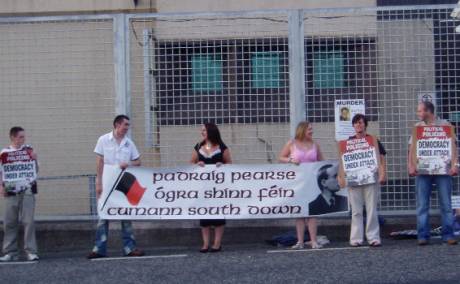South Down SF protest Warrenpoint RUC/PSNI Barracks!