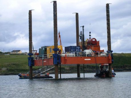 Click on image to see full-sized version Platform drilling on Srawaddacon Bay (SPA)