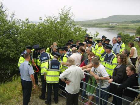 Click on image to see full-sized version Garda trespass and criminal damage