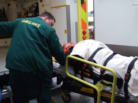 Click on image to see full-sized version The ambulance arrived after a 4 hour wait