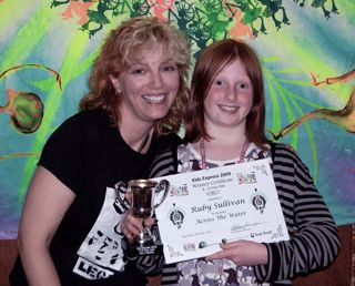 Click on image to see full-sized version Kids Express host, Kylyra, and 2009 8-12 winner, Ruby Sullivan