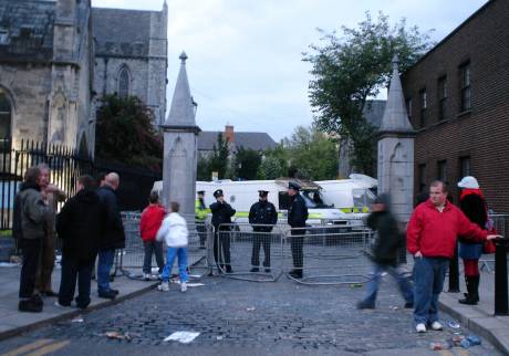 Vans Brought In To Block View