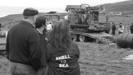 Click on image to see full-sized version Clearing out the drilling equipment